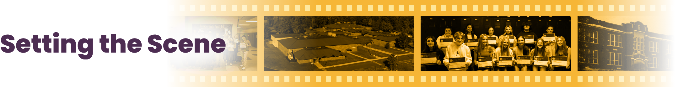 Setting the Scene Subheader with Images of Ladysmith School District High School and Students