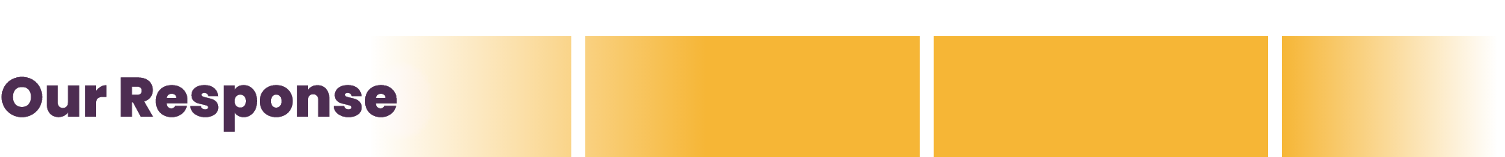 Our Response Subheader with Gold Squares